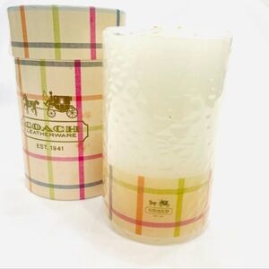 Coach Leatherwear Tattersal Candle New 3.85" X 2.50 Approximately